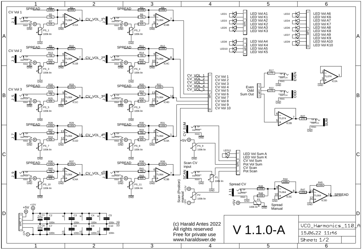 Harmonic Oscillator schematic 01 control board