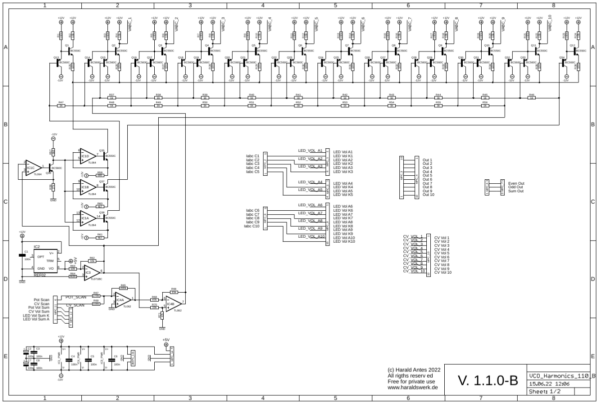 Harmonic Oscillator schematic 01 control board