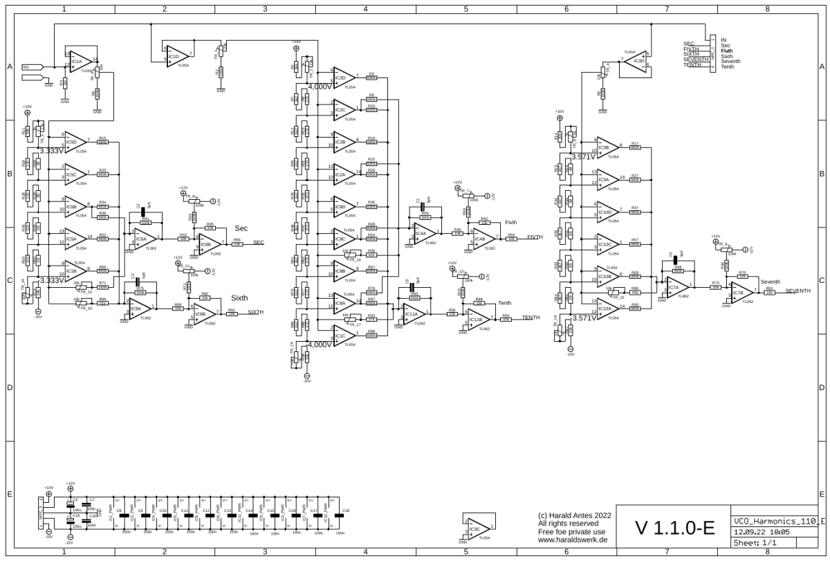 Harmonic Oscillator schematic main board E