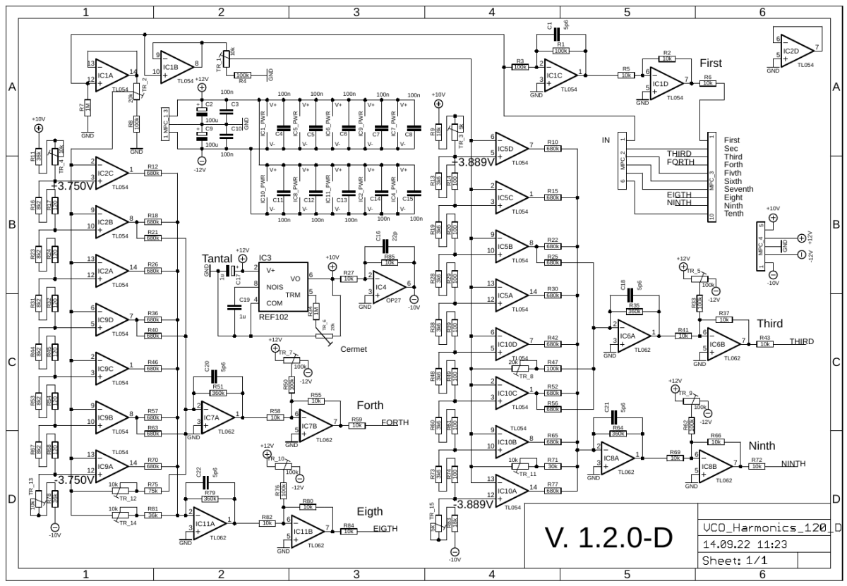 Harmonic Oscillator schematic main board D