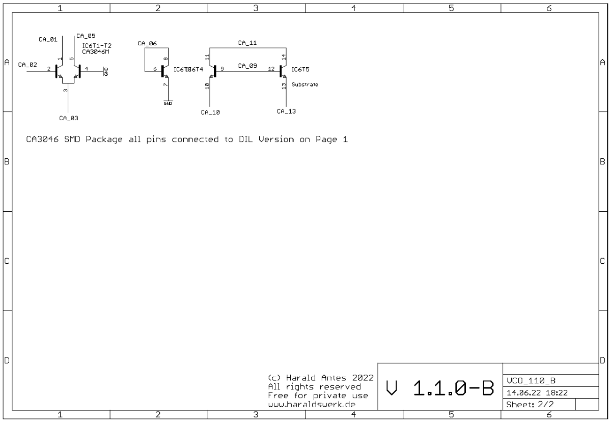 Harmonic Oscillator VCO schematic main board 02