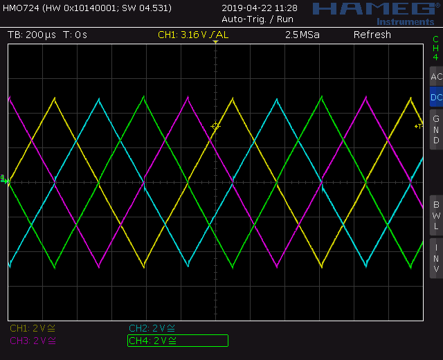 Trapezoid Waveshaper screenshot triangle waveforms