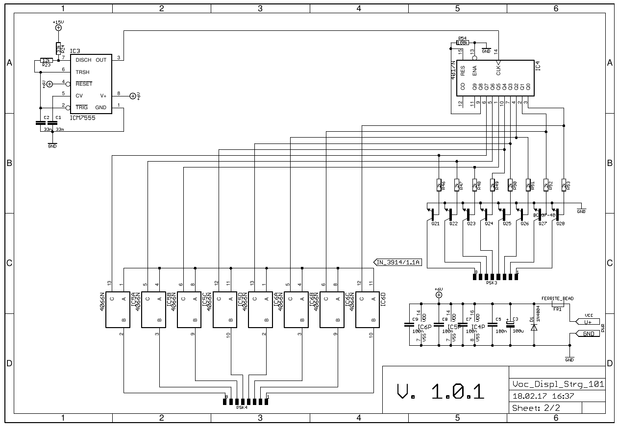 Vocoder Display schematic