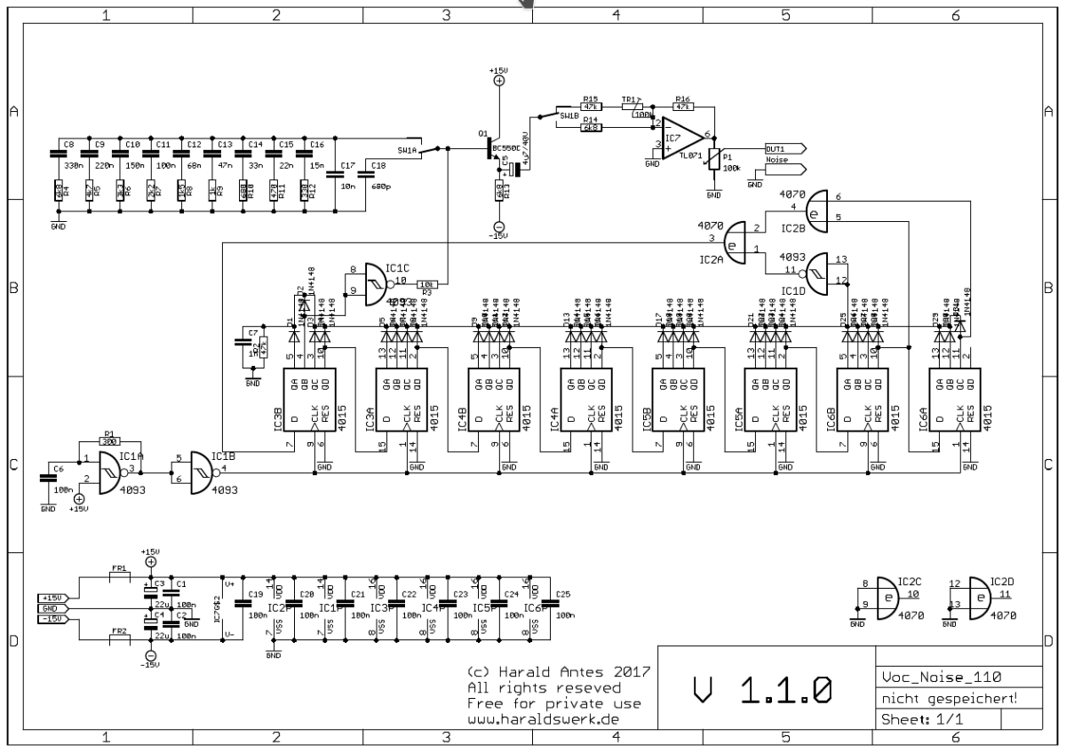 Vocoder noise schematic