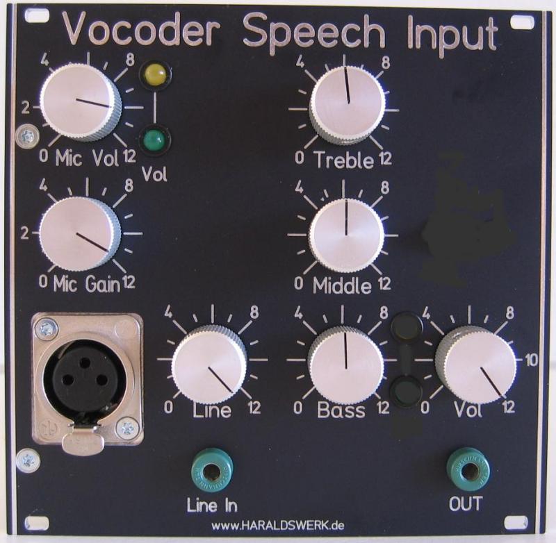 Vocoder Speech input faceplate