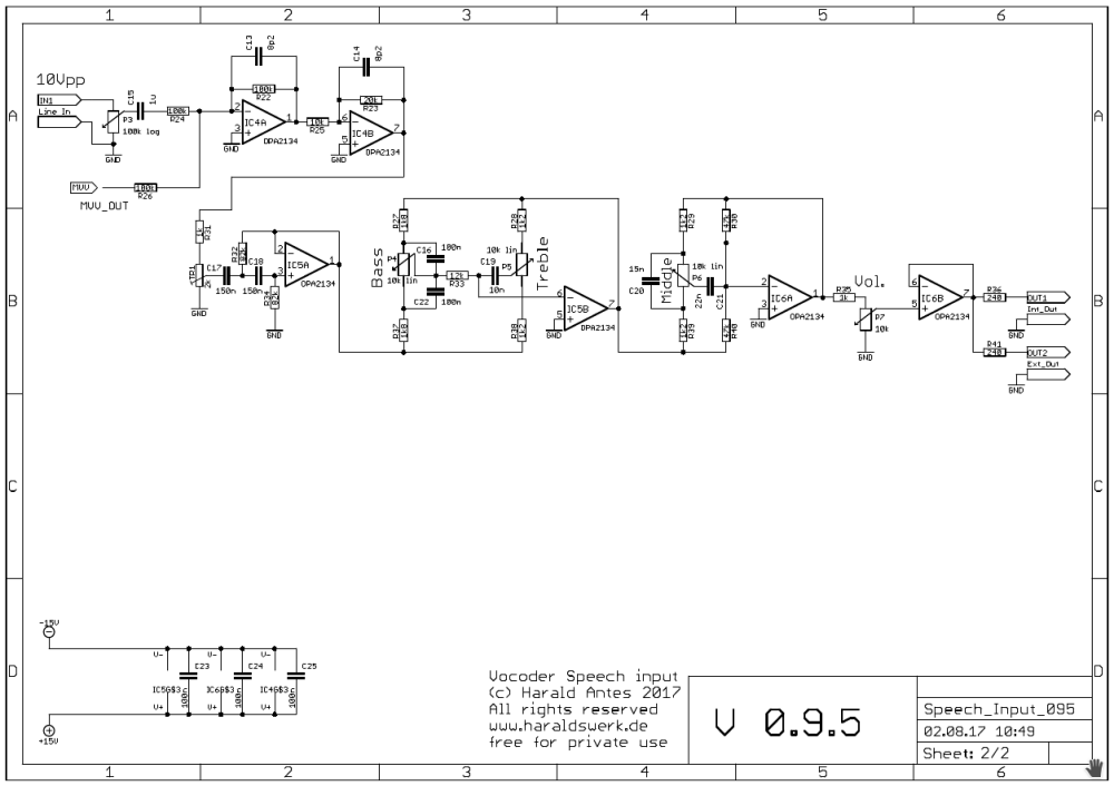 Vocoder Speech input line