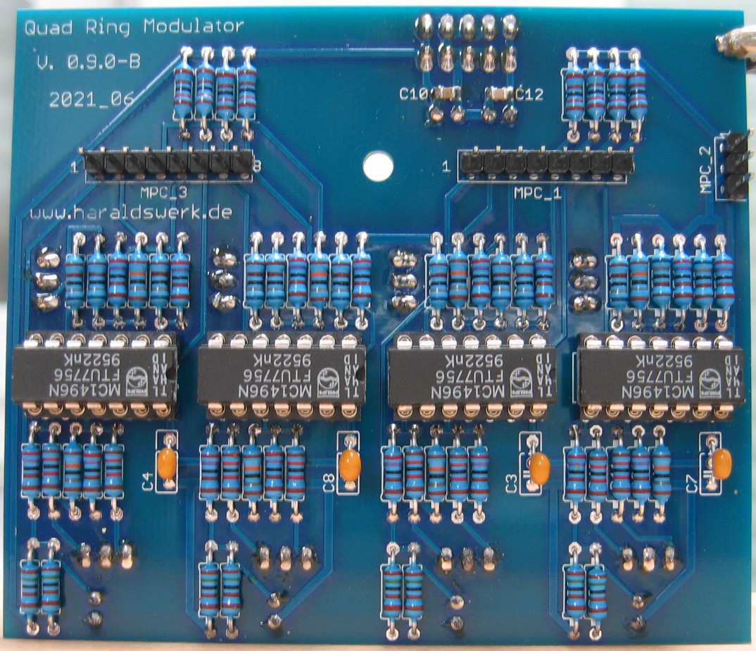 Quad Ringmodulator populated main PCB