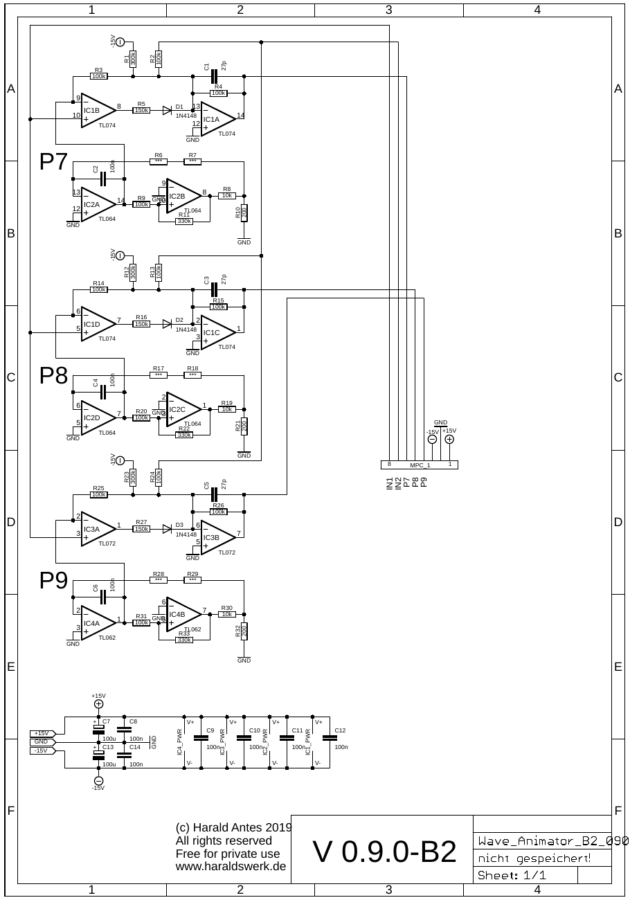 Multi Phase Waveform Animator schematic 02 main board