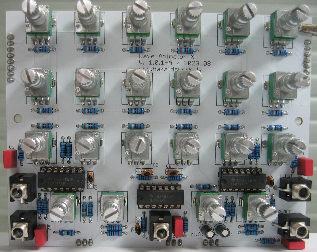 Multi Phase Waveform Animator populated control PCB